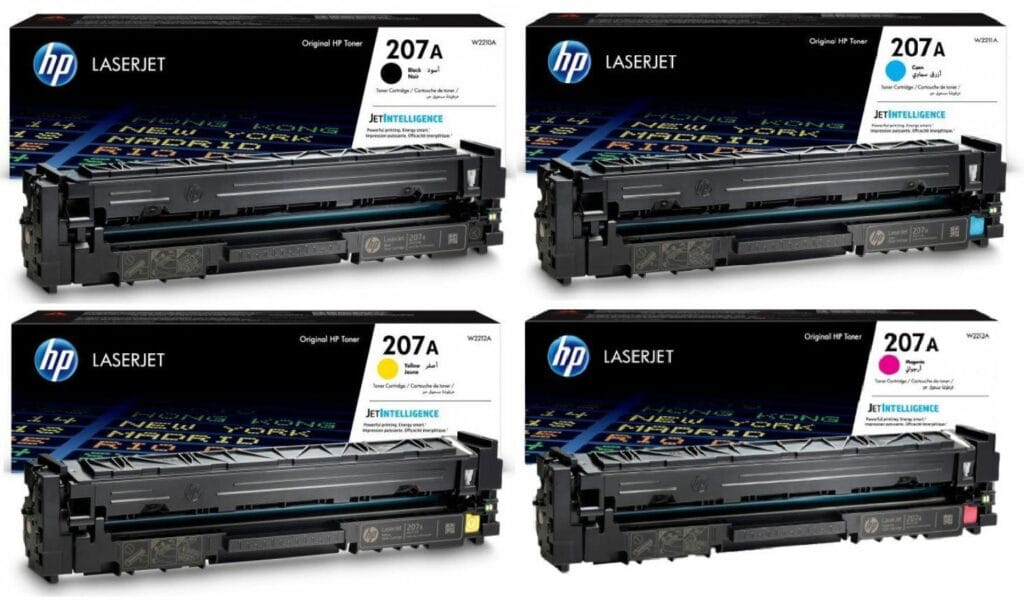 HP 207A (W2210A) C,Y,M,K Toner Cartridge