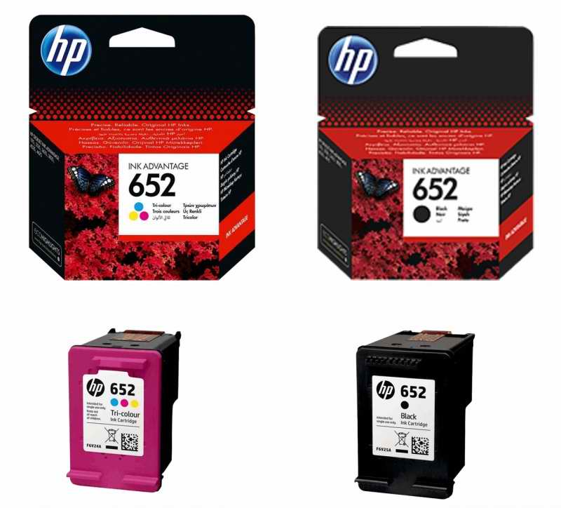 HP 652 Black & Tri-color Ink Cartridge