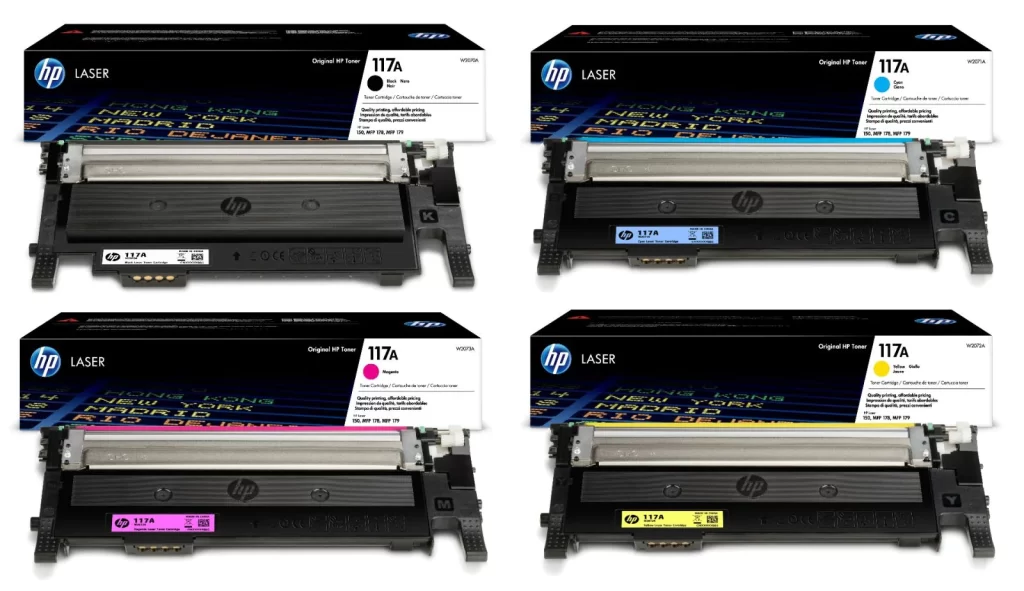 HP117A (W2070A) C,Y,M,KToner Cartridges