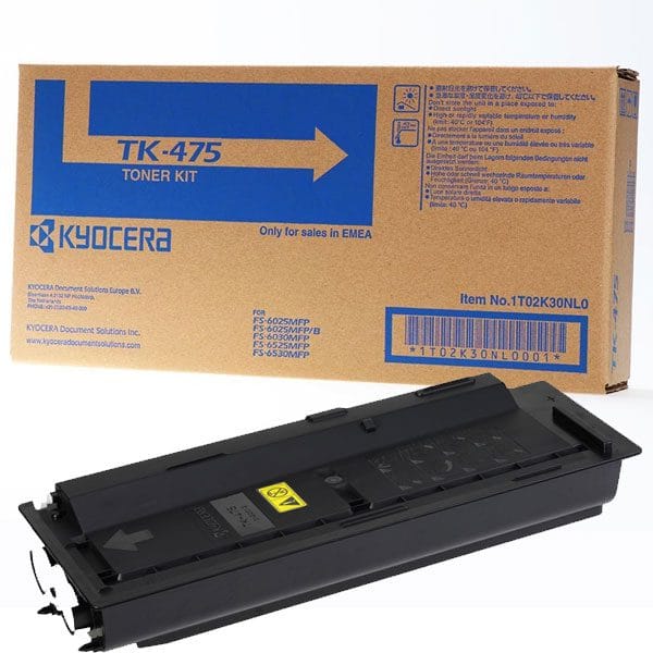 Kyocera TK477 Kit Toner Nero Per TASKalfa 255/305 E FS-6525MFP – Resa 15.000 Pagine, Con 2 Contenitori Di Scarto