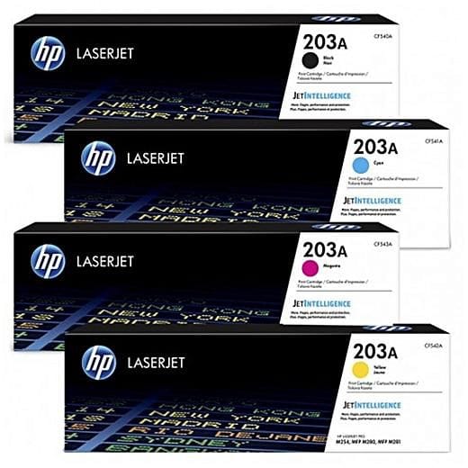 HP 203A (CF540A) C,Y,M,K LaserJet Toner Cartridge