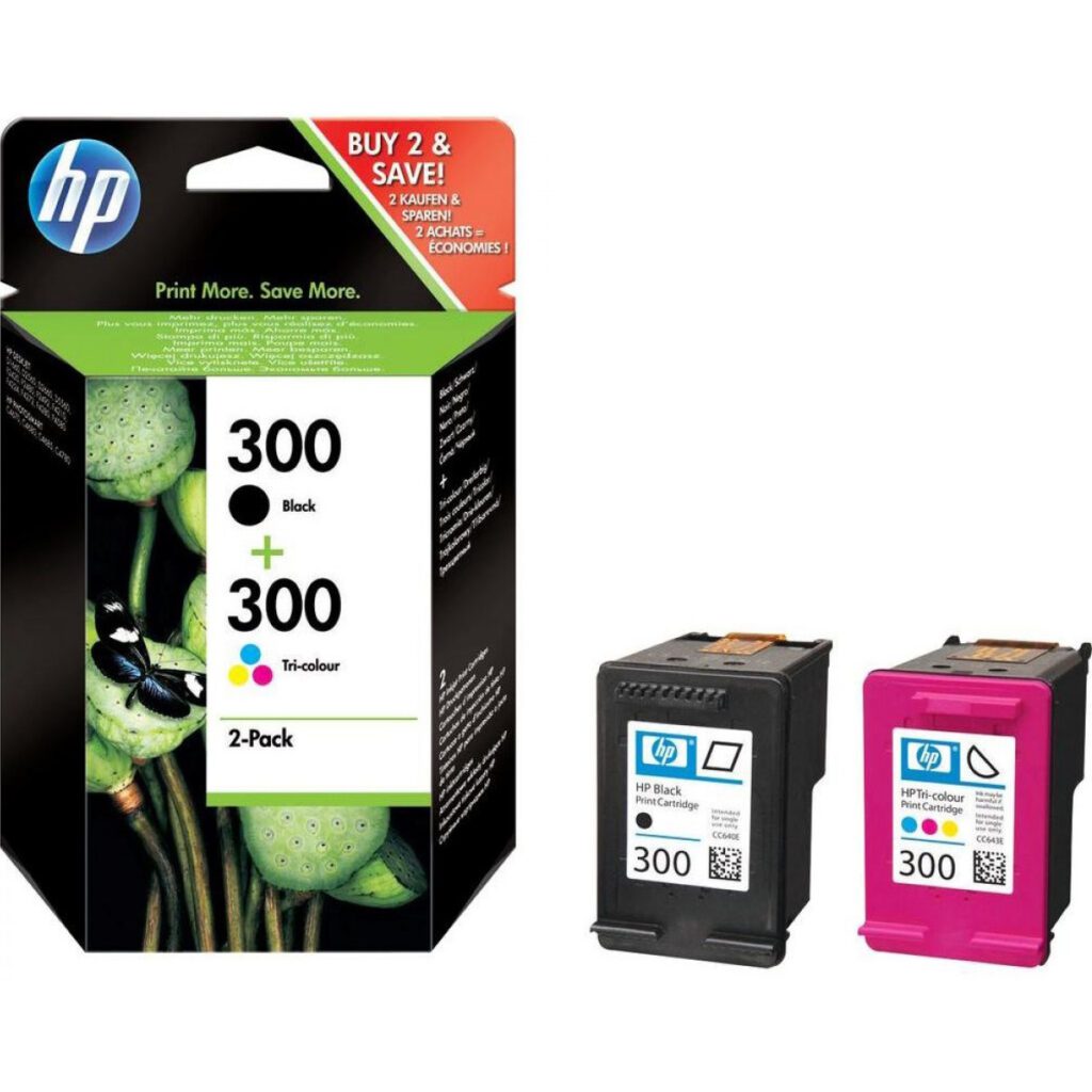 HP 300 Black & Tri-color Ink Cartridge